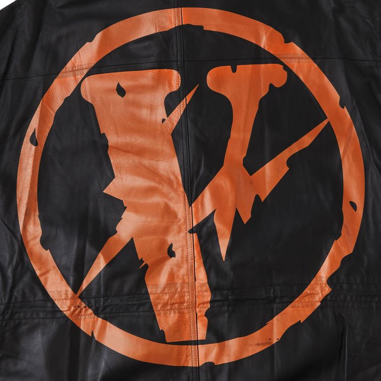 Vlone V Print Mods Coat BlackOrange