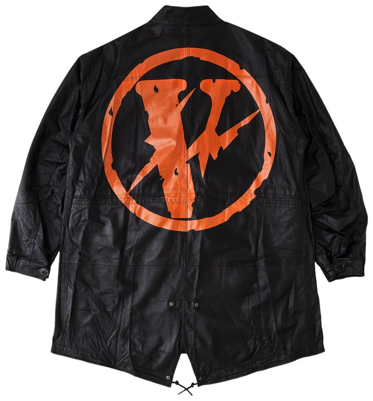 Vlone V Print Mods Coat BlackOrange