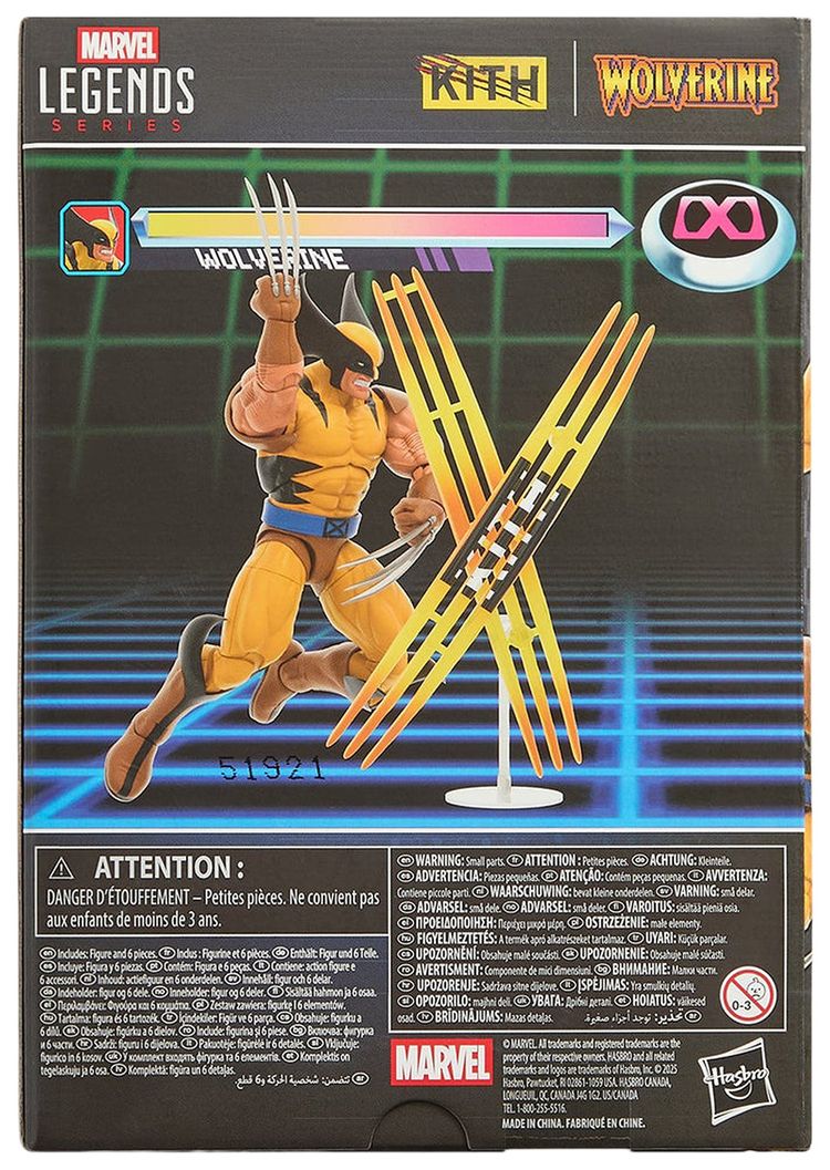 Kith x Marvel Comics for Hasbro Legends Wolverine Gamerverse Player 2 Figure Yellow