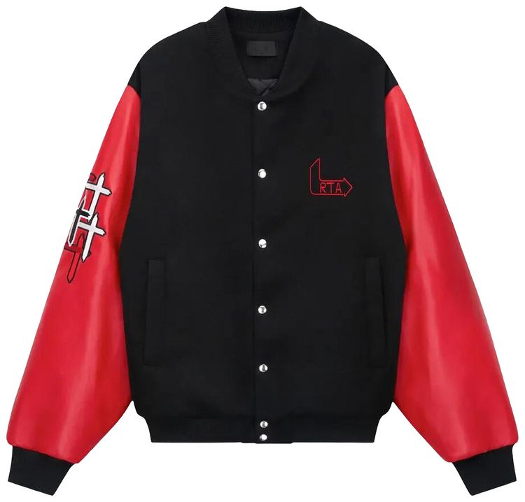 RtA Marty Jacket Black Red Flame Logo
