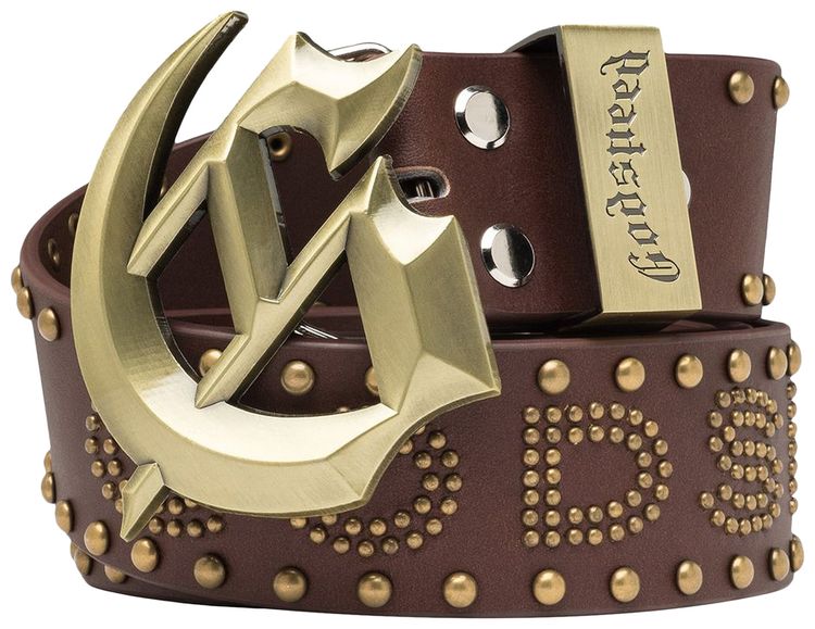 Godspeed Forged GS Studded Belt Brown