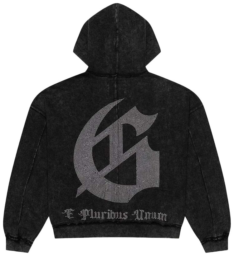 Godspeed Studded OG Logo Zip Up Hoodie Black Wash