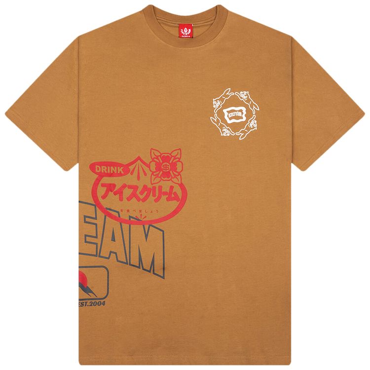 Icecream Overlay Oversize Short Sleeve Knit Apple Cinnamon