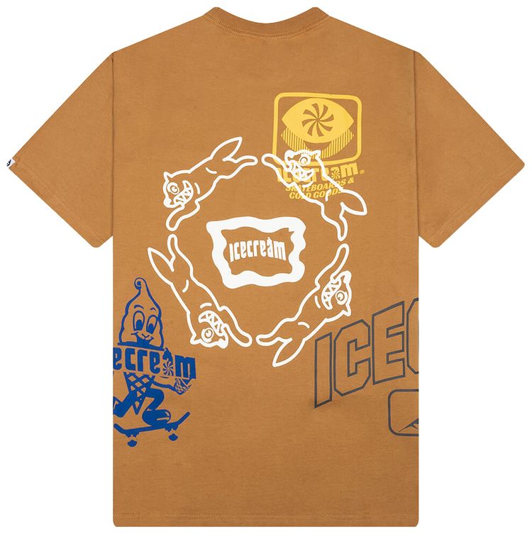 Icecream Overlay Oversize Short Sleeve Knit Apple Cinnamon