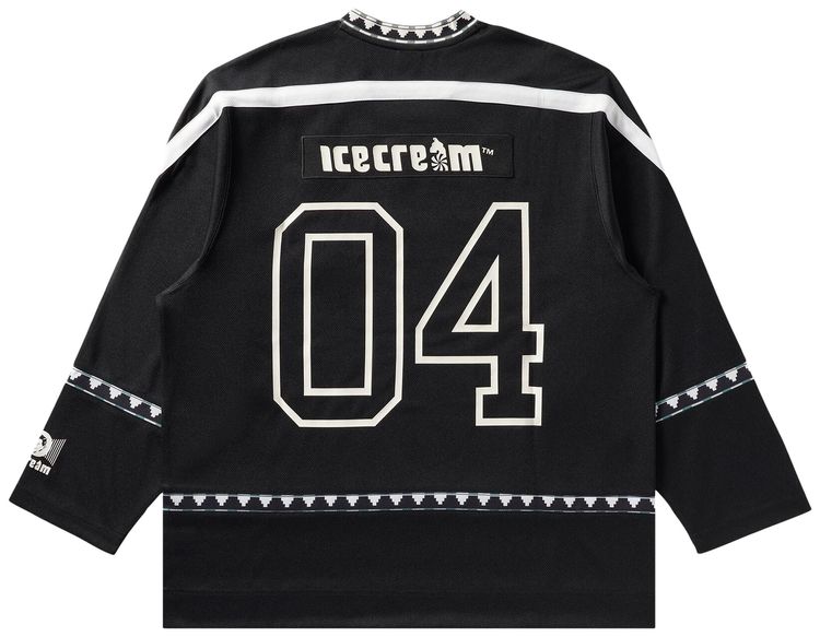 Icecream Party On Jersey Long Sleeve Knit Black