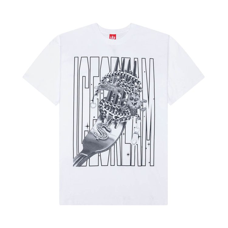 Icecream Pasta Short Sleeve Tee White