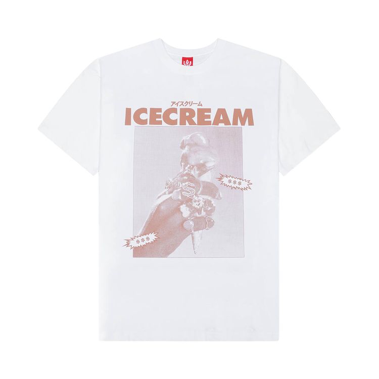 Icecream Sip Short Sleeve Tee White