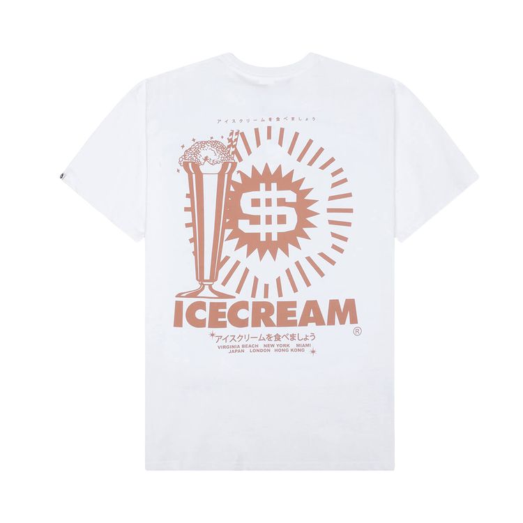 Icecream Sip Short Sleeve Tee White