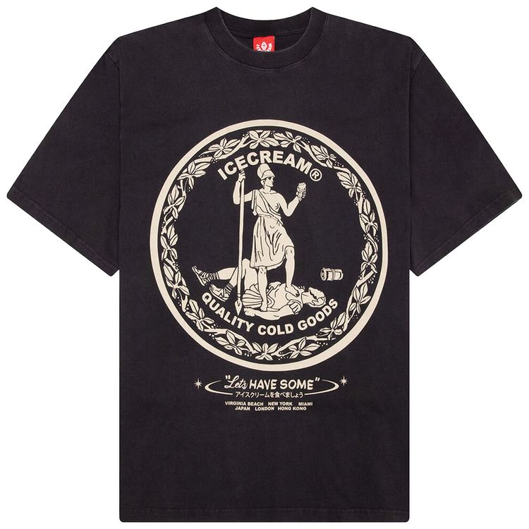 Icecream Seal Oversize Short Sleeve Knit Charcoal Art