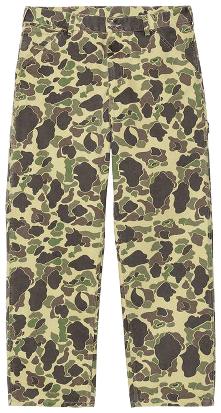 Carhartt WIP Duck Single Knee Pant Camo GreenStone Washed