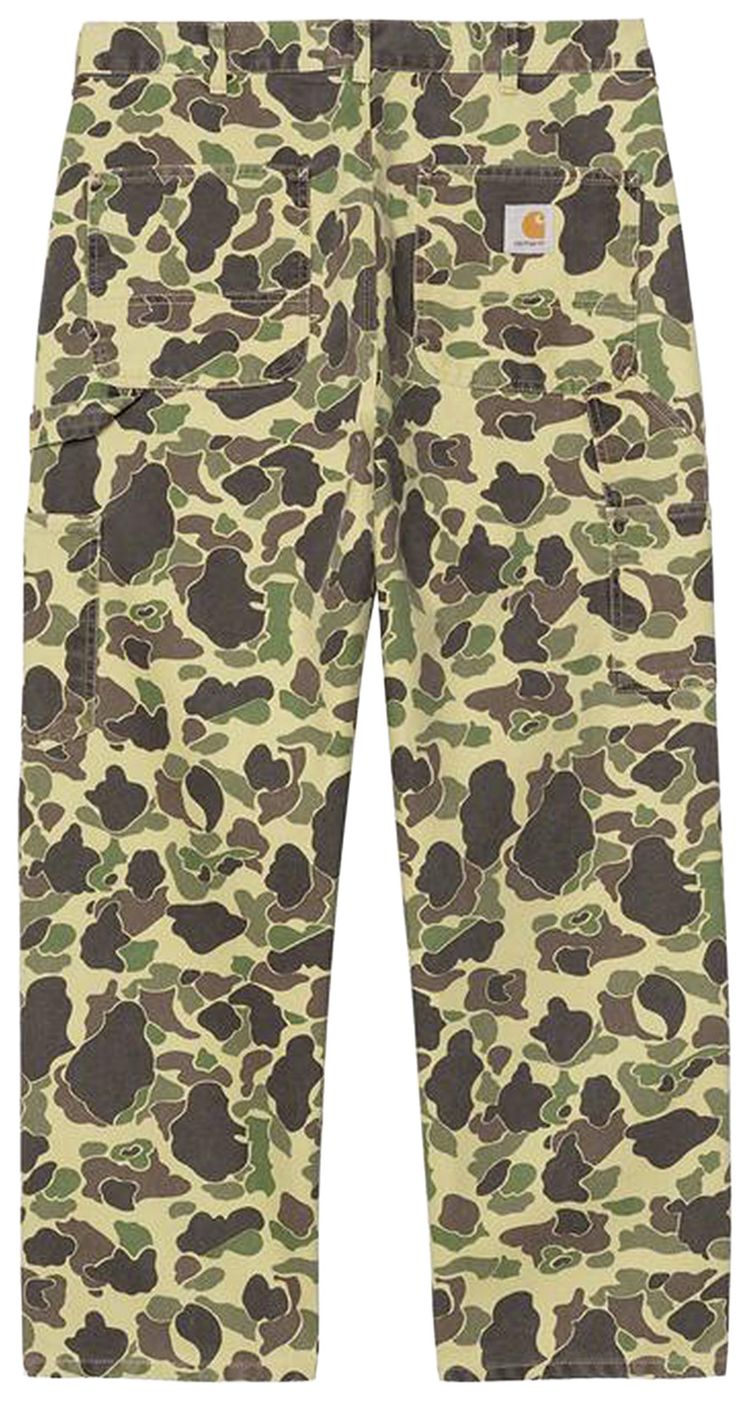 Carhartt WIP Duck Single Knee Pant Camo GreenStone Washed