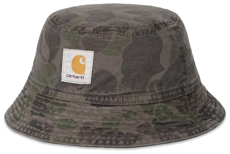 Carhartt WIP Duck Bucket Hat Camo GreenPorphyry Garment Dyed