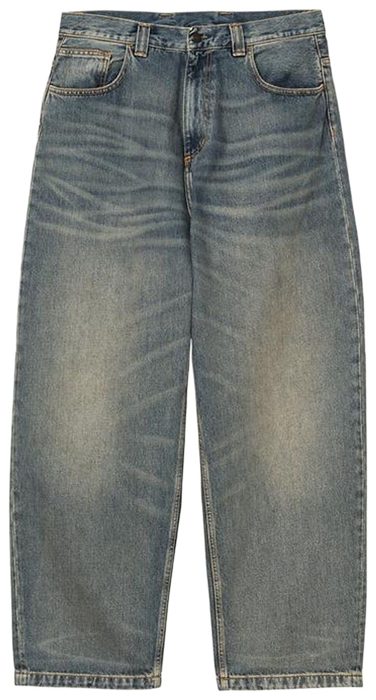 Carhartt WIP Brandon Pant Blue Worn Used Wash