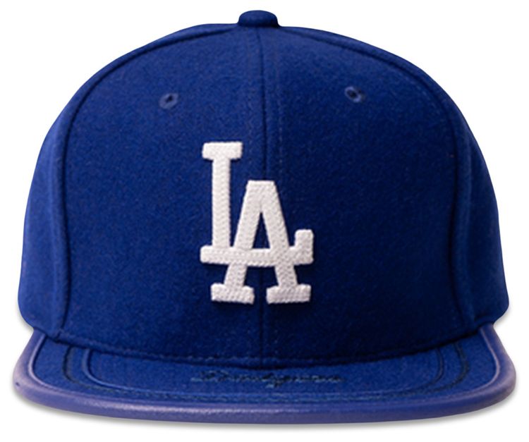 Mitchell  Ness Upscale Dodgers Snapback Hat Navy
