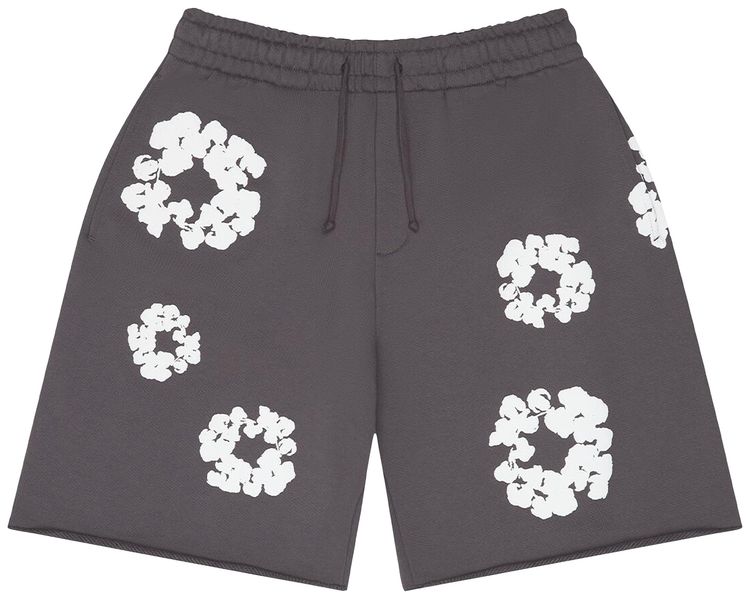 Denim Tears Cotton Wreath Sweatshorts Charcoal