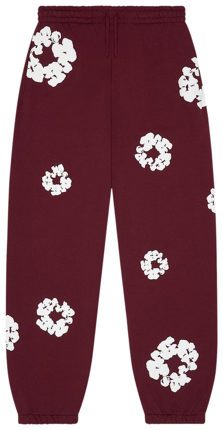 Denim Tears Cotton Wreath Sweatpants Burgundy