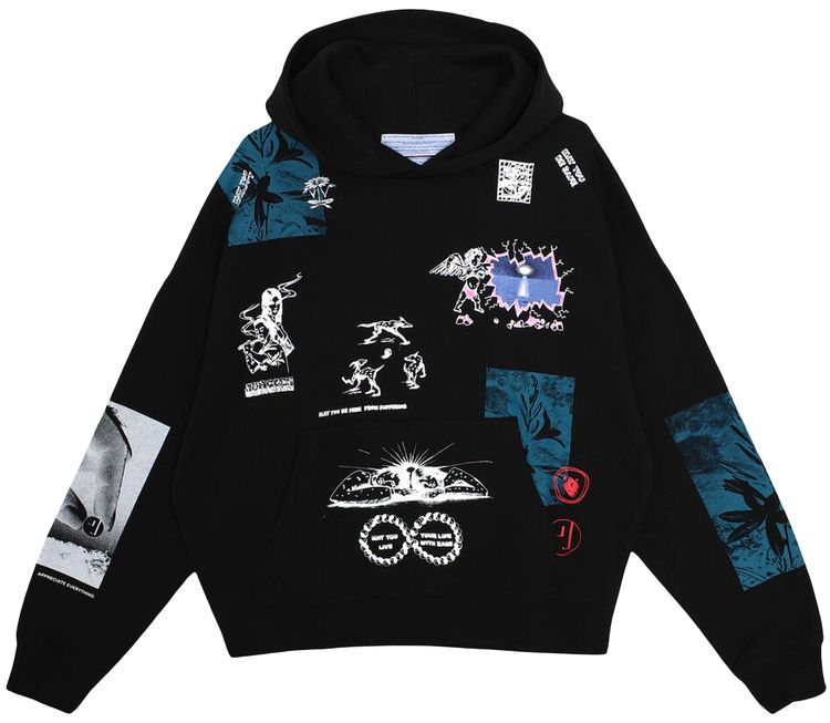 Jungles Winter 25 Test Print Hoodie Black