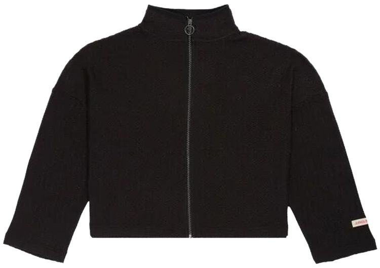 Jungles Zip Up Boxy Knit Black