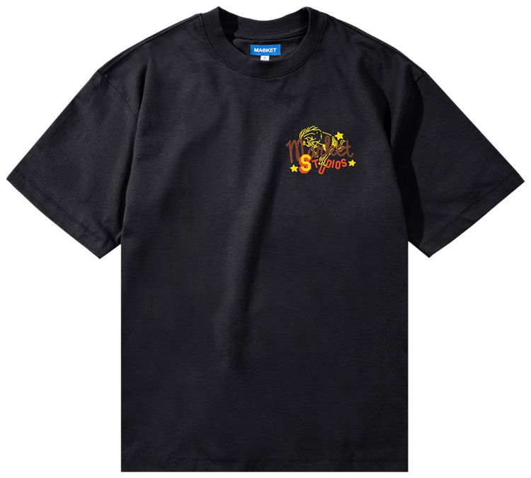 Market Desert League T Shirt Pirate Black