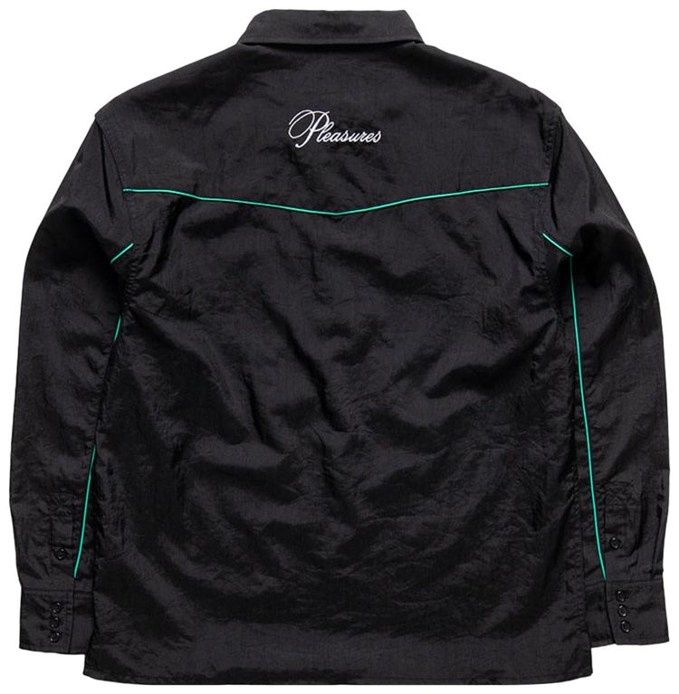 Pleasures Nylon Western Button Up Black