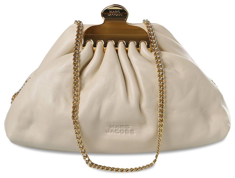 Marc Jacobs The Small Claw Clip Clutch Bag Ivory