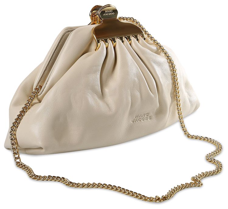 Marc Jacobs The Small Claw Clip Clutch Bag Ivory