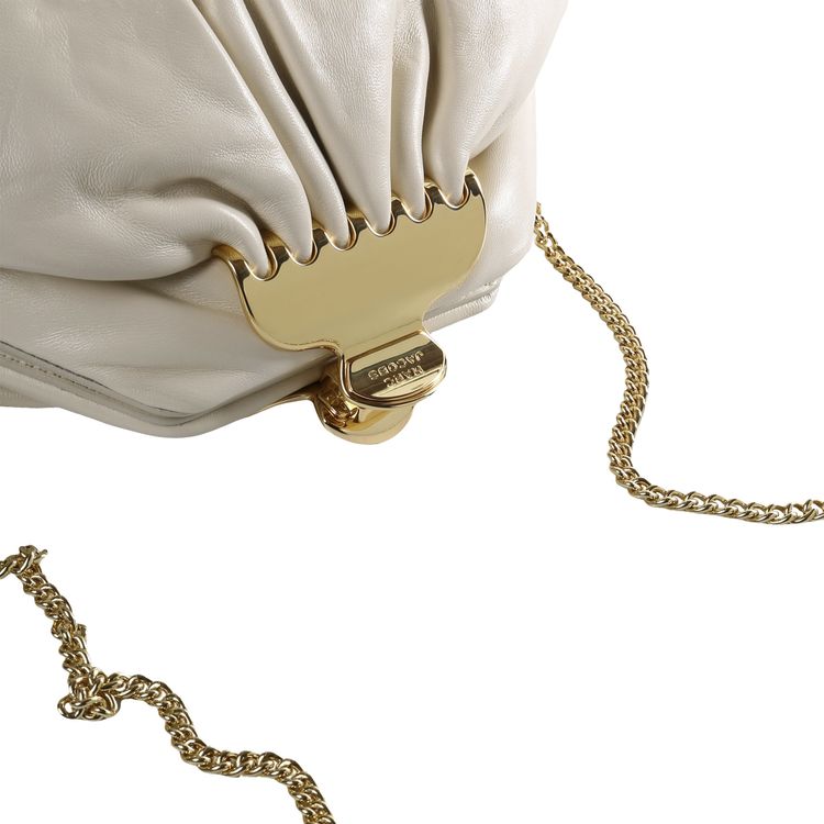 Marc Jacobs The Small Claw Clip Clutch Bag Ivory
