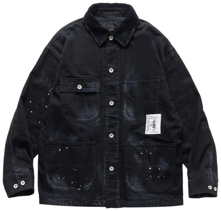 Neighborhood Washed Coverall Jacket Black