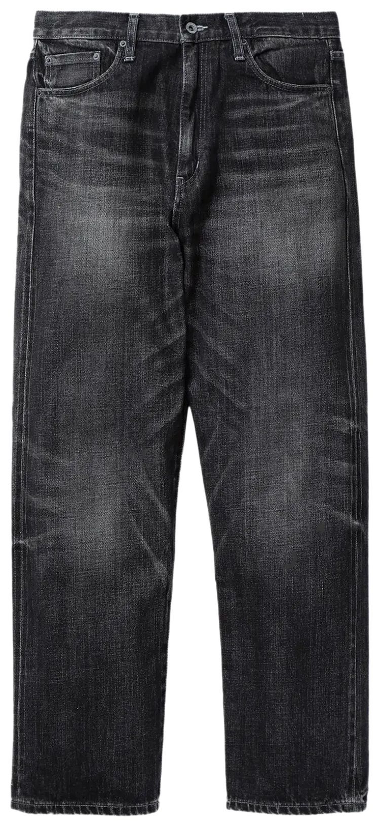 Neighborhood Washed Denim Basic Pants Black