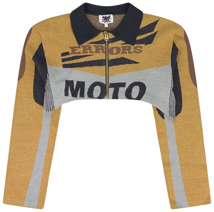 HOUSE OF ERRORS Cropped Track Jacket Yellow