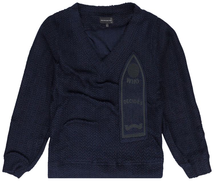 Who Decides War Gathered Collegiate Pullover Indigo