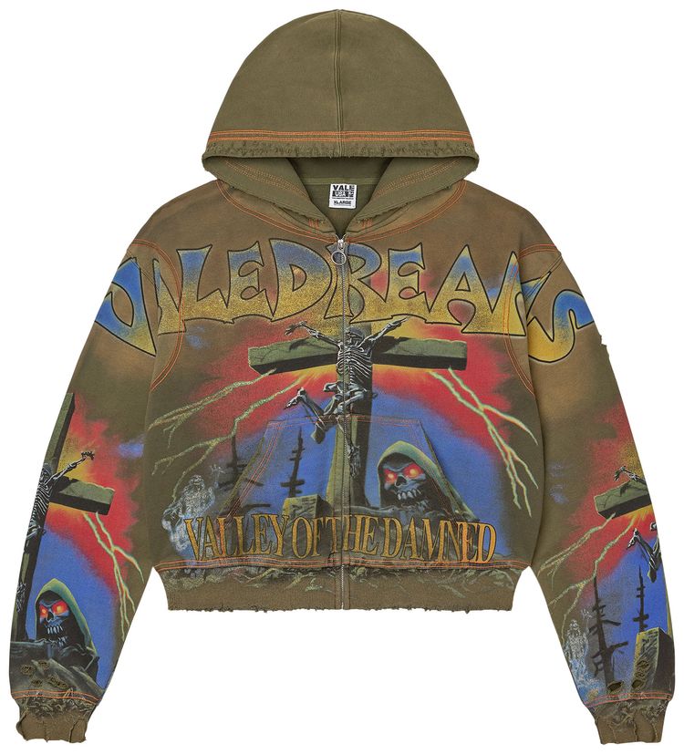 Vale Forever Damned Big Zip Up Green