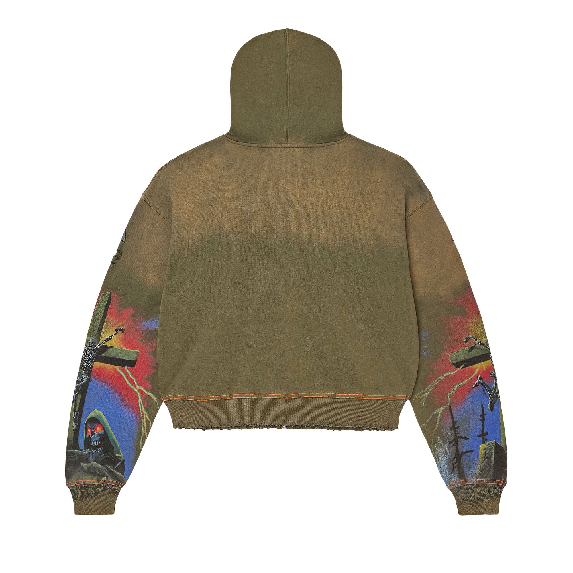 Buy Vale Forever Damned Big Zip Up 'Green' - VALE 11 007 VFDBZUOG