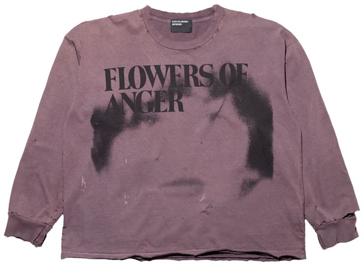 Enfants Riches Deprimes Flowers Of Anger Long Sleeve T Shirt Antique Brown