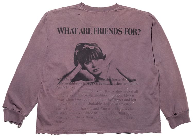 Enfants Riches Deprimes Flowers Of Anger Long Sleeve T Shirt Antique Brown
