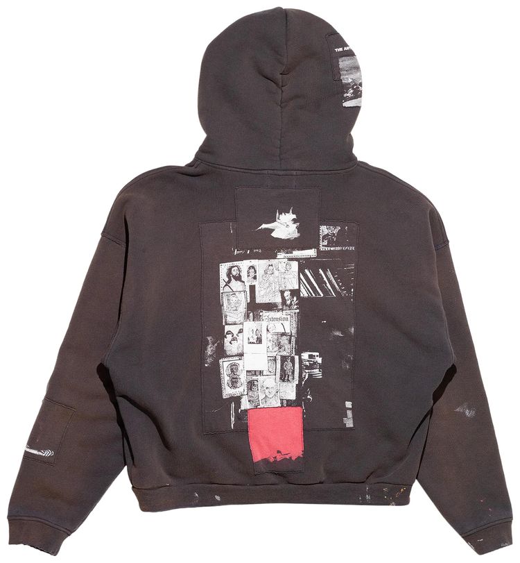 Enfants Riches Deprimes God With Revolver Zip Hoodie Sun Faded Black