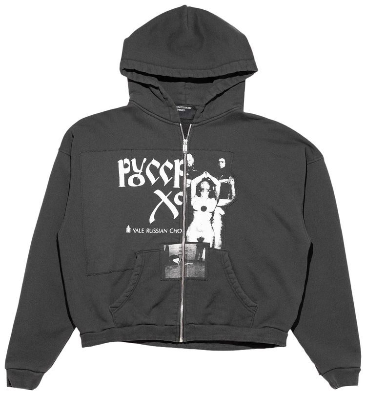 Enfants Riches Deprimes Russian Chorus Zip Hoodie Faded Black