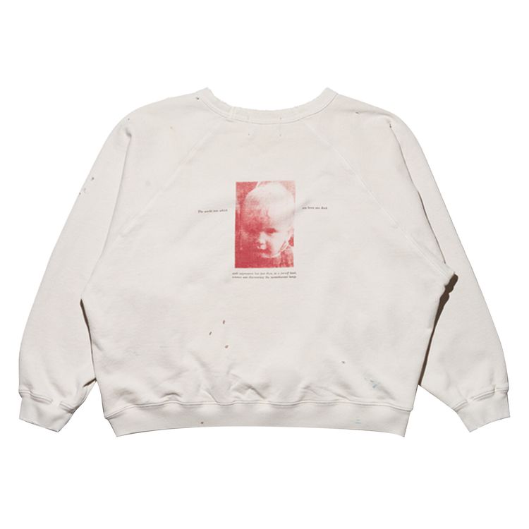 Enfants Riches Deprimes Incandescent Raglan Sweatshirt Dirty White