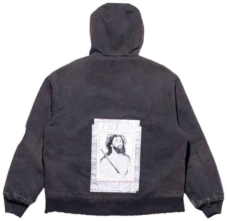 Enfants Riches Deprimes War Started Hooded Work Jacket Crust Black