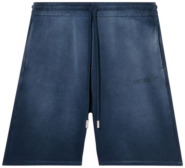 Off White Laundry Diagonal Skate Sweatshorts Vintage Dark Sapphire
