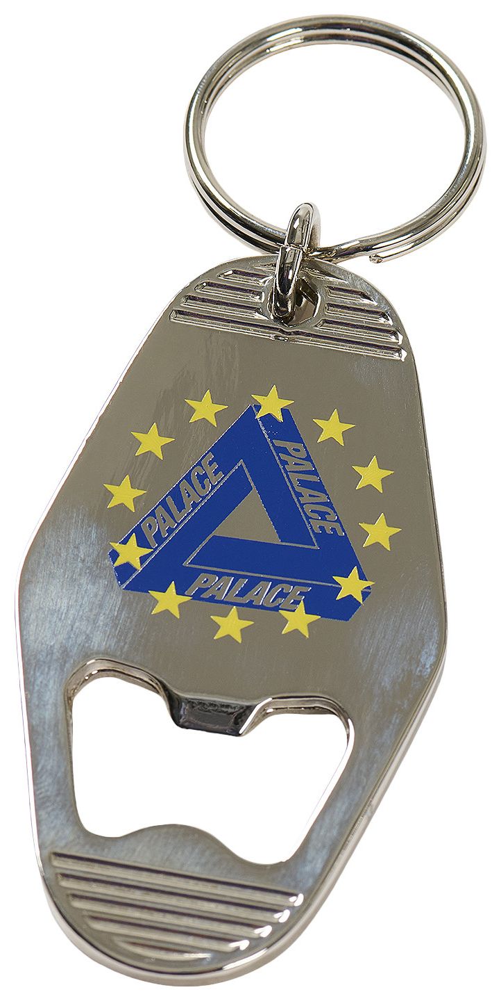 Palace Eu Tri Bottle Opener Keyring Silver