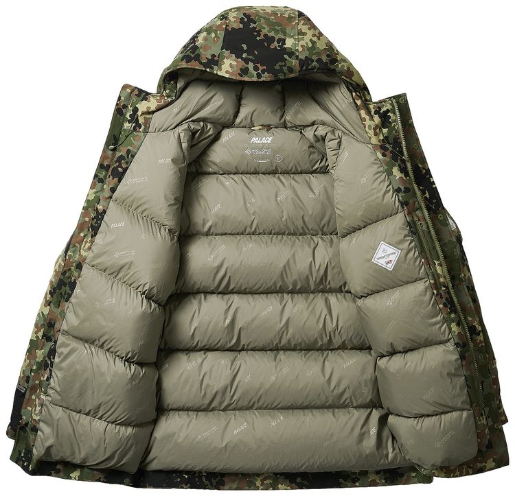 Palace GORE TEX Windstopper Down Parka Flecktarn Camo