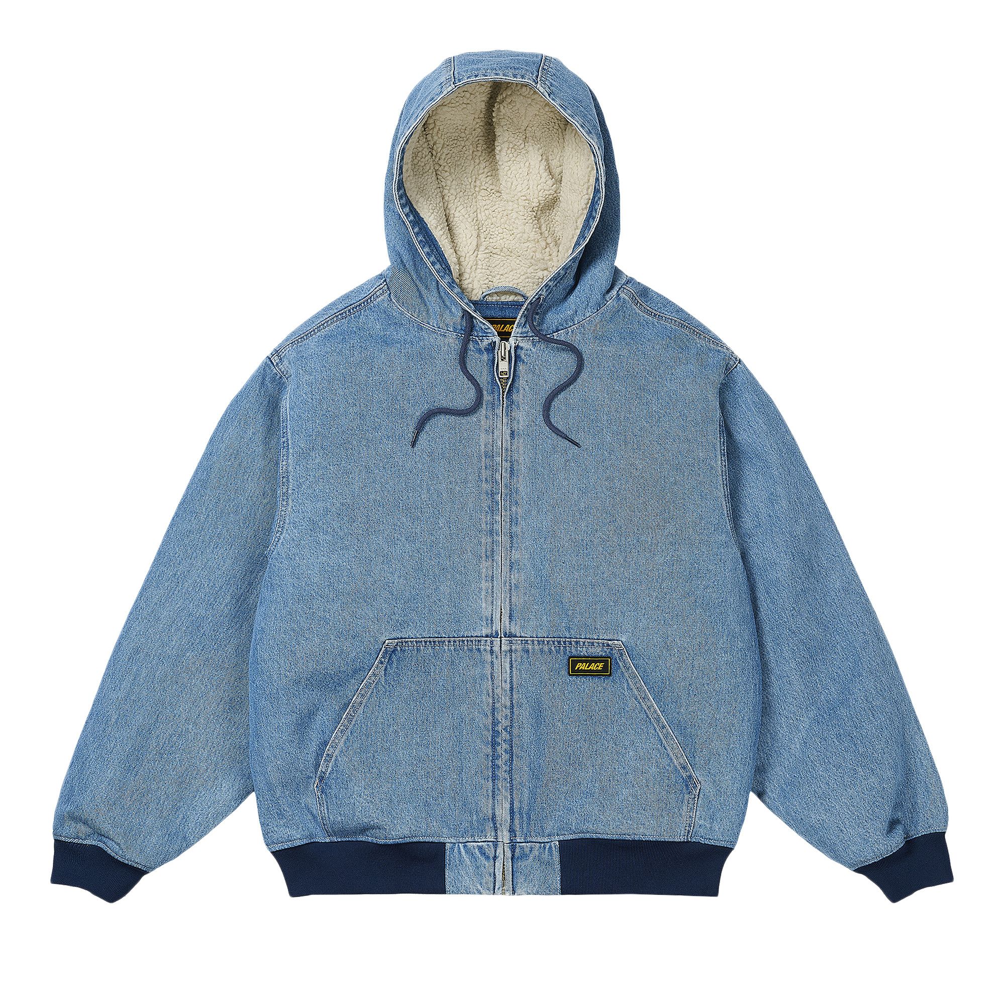 Buy Palace Hooded Sherp Jacket 'Distressed Light Stone Wash Buy Palace Hooded Sherp Jacket 'Distressed Light Stone Wash