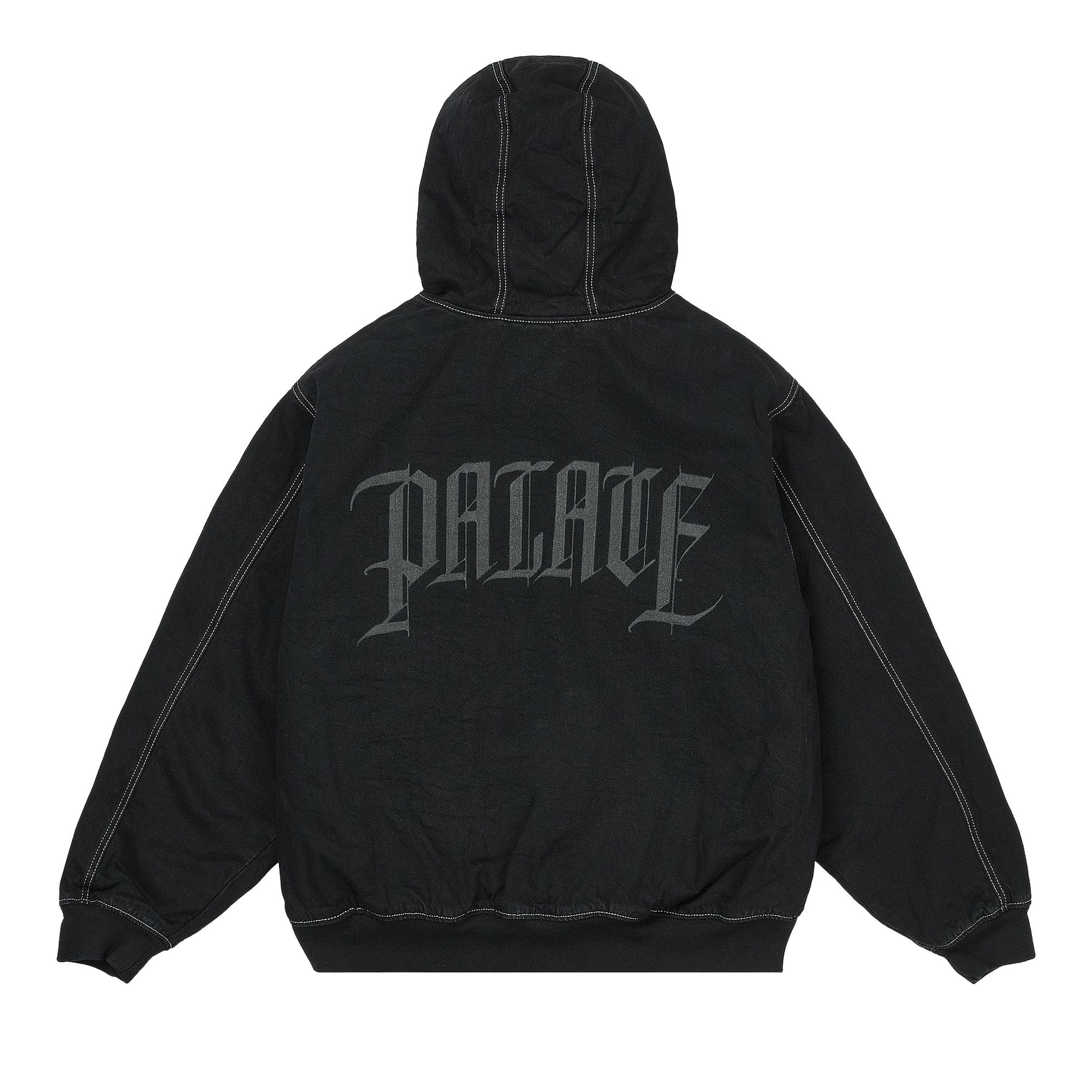 Buy Palace Hooded Sherp Jacket 'Black Stone Wash' - P29JK114 | GOAT