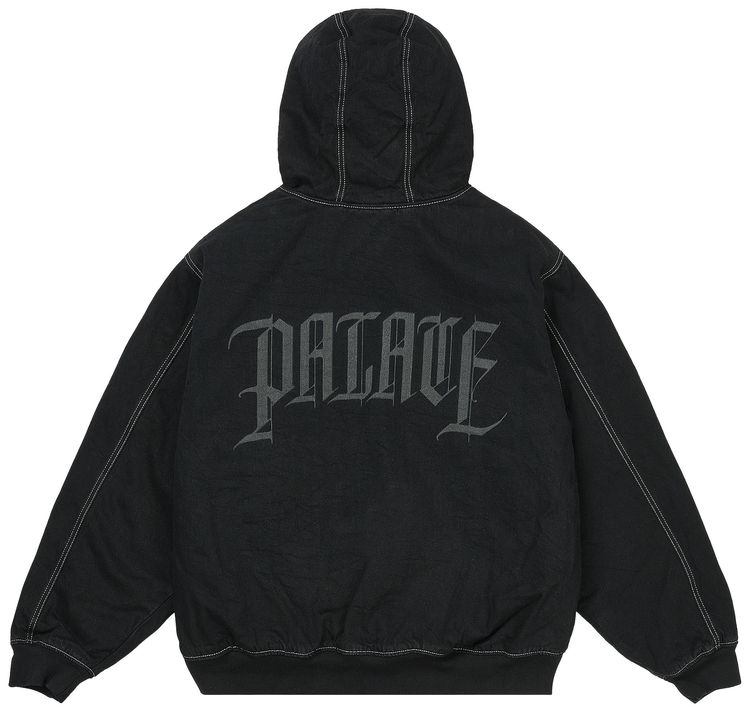 Palace Hooded Sherp Jacket Black Stone Wash