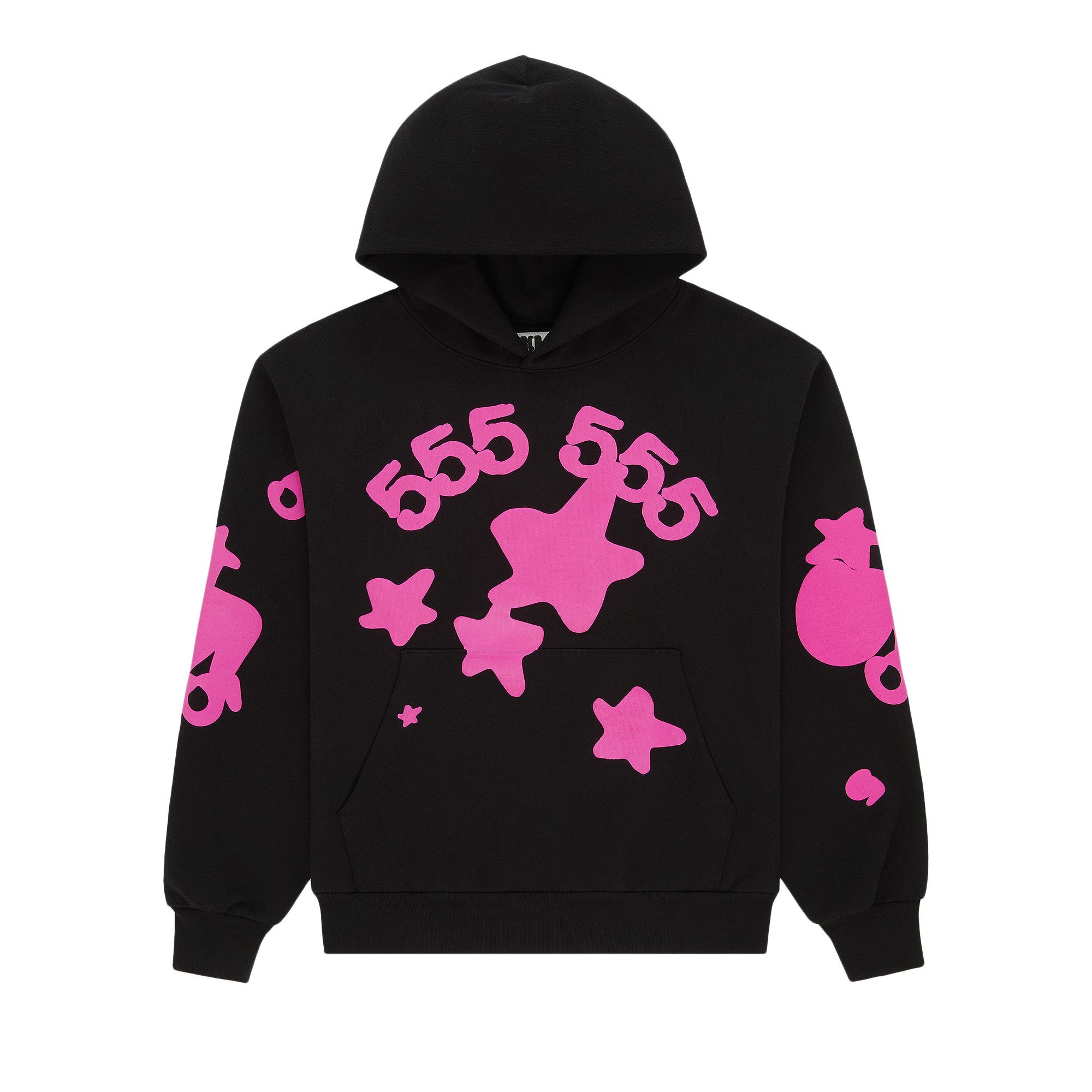 Buy Sp5der Angel Number Beluga Hoodie 'Black' - ST046FW25BLK | GOAT
