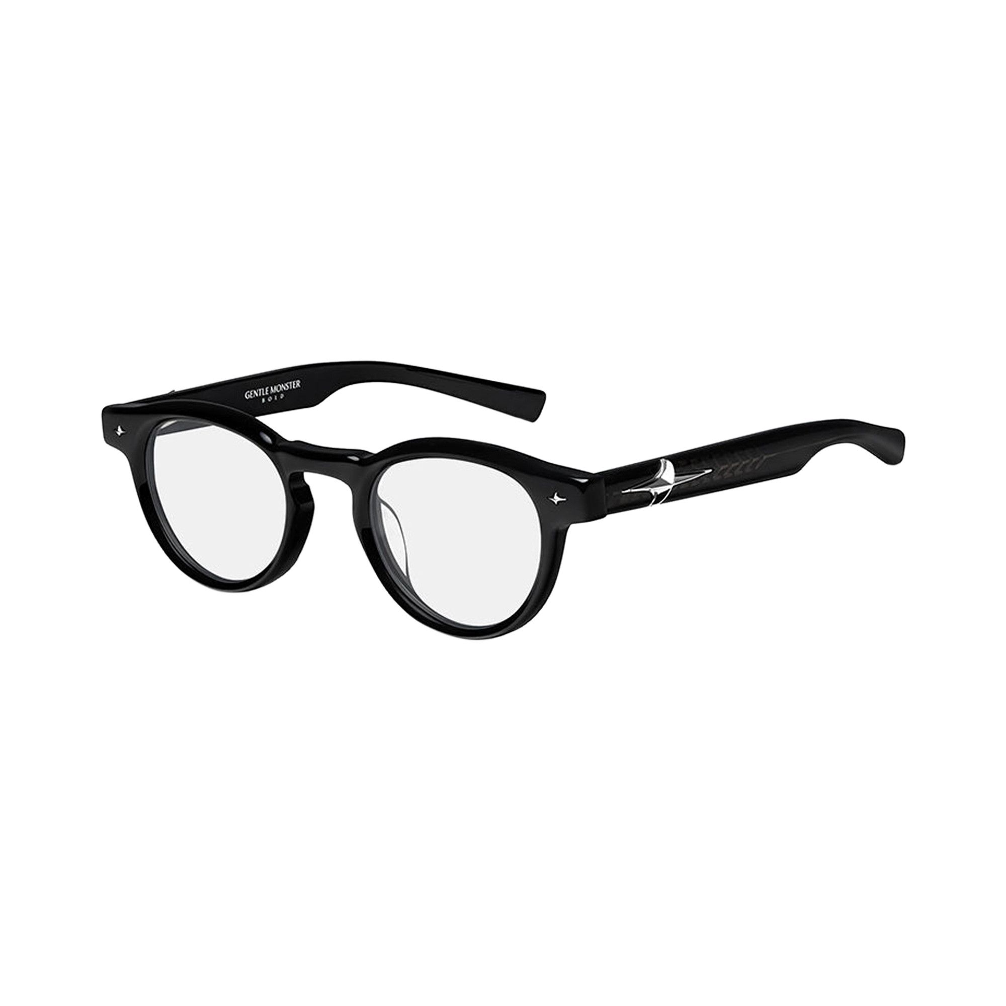 Buy Gentle Monster Acetate Round Frame Glasses 'Black' - VON 01