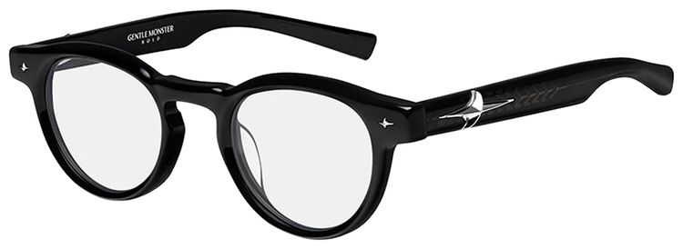 Gentle Monster Acetate Round Frame Glasses Black