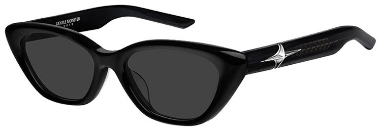 Gentle Monster Mowa 01 Star Detail Cat Eye Sunglasses Black
