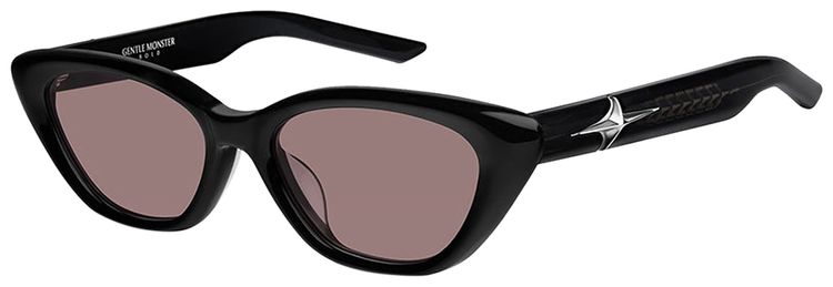 Gentle Monster Mowa 01 Star Detail Cat Eye Sunglasses Black